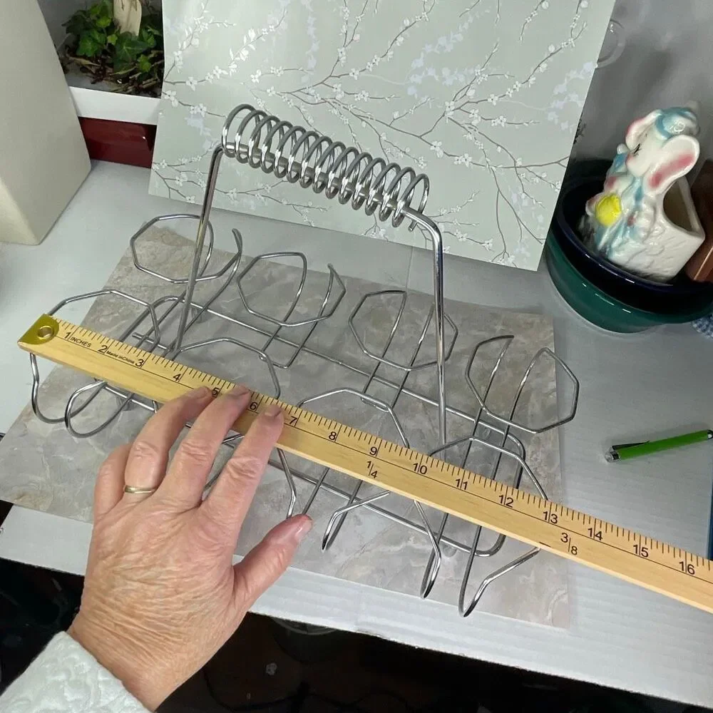 Vintage mid-Century modern chrome bar caddy .